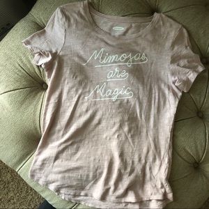 Dusky Pink Slogan Tee